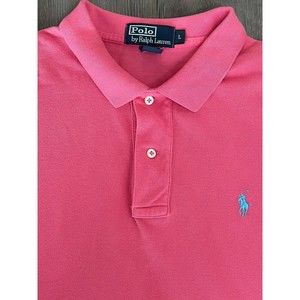 Vintage Ralph Lauren Bubblegum Pink Polo Shirt Ken Barbie Y2K Golf Pony L